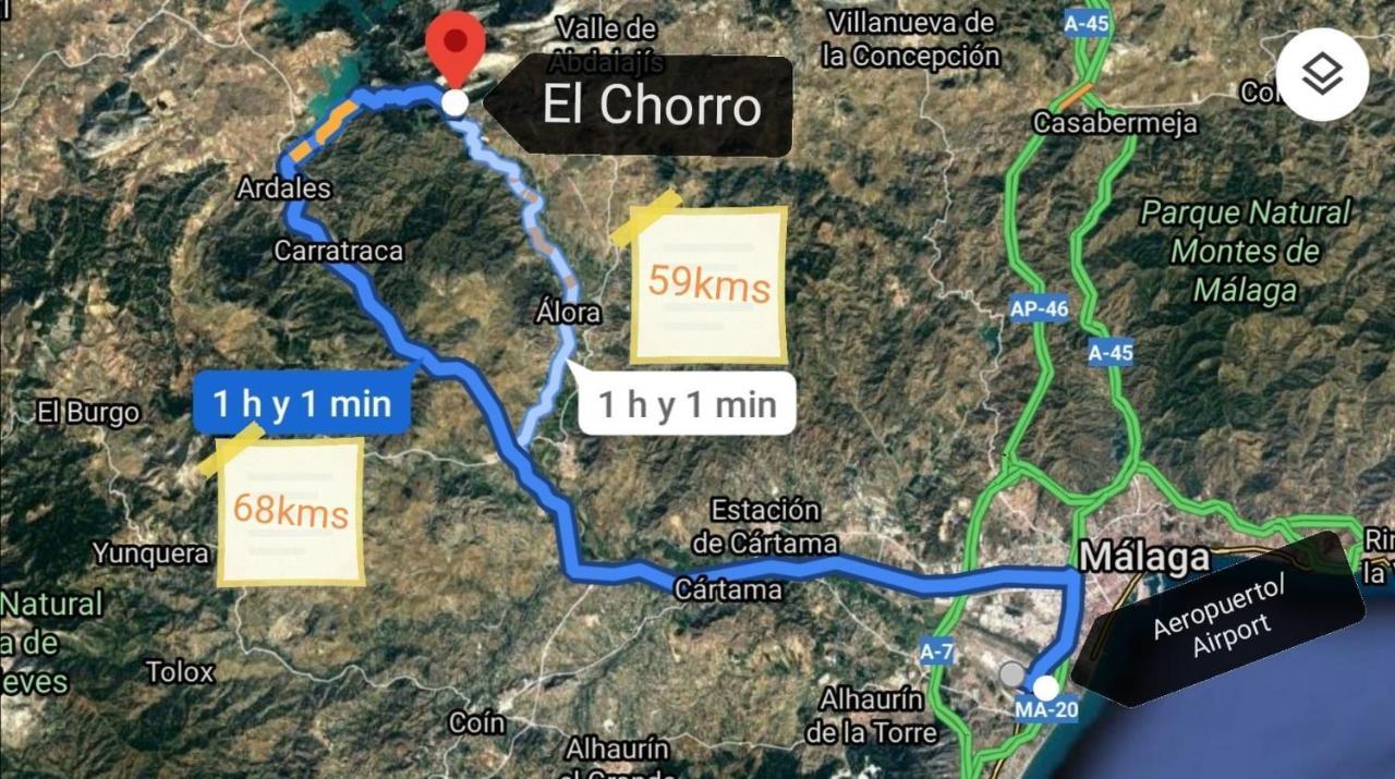 Alojamiento Rural El Paraiso Del Chorro Luaran gambar